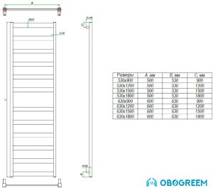 Полотенцесушитель Grota Brezza 150x53