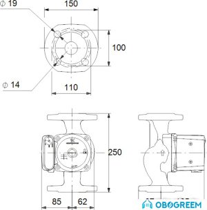Циркуляционный насос Grundfos UPS 40-50 FN