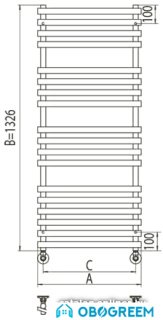 Полотенцесушитель TERMINUS Капри П18 (560х1326, 500)