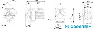 Циркуляционный насос Grundfos UPS 40-60/2 F (230)