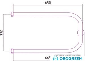 Полотенцесушитель Сунержа П-образный 320х650