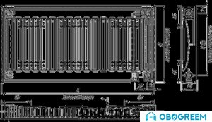 Стальной панельный радиатор Лидея ЛК 11-530 тип 11 500x3000