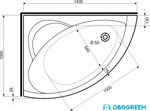 Ванна Kolo Neo Plus 140x100