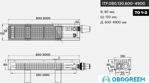 Конвектор itermic ITF.080.130.1500