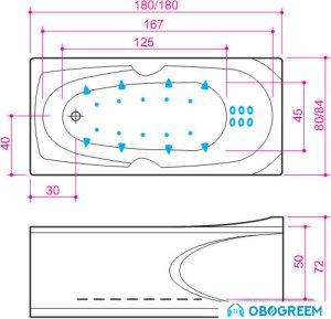 Ванна Balteco Ultra Maxi S1 180x80