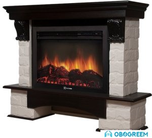 Портал Firelight Forte 30S (камень белый/шпон венге)