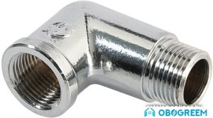 Фитинг General Fittings Уголок муфтово-цапковый хромированный 2700.F8.B 3/4