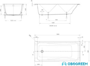 Ванна Jacob Delafon Odeon Up 180x90 [E6058]