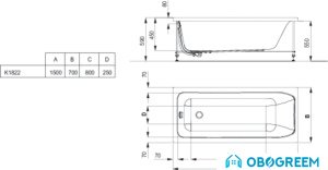 Ванна Ideal Standard Active 150x70 [K184401]