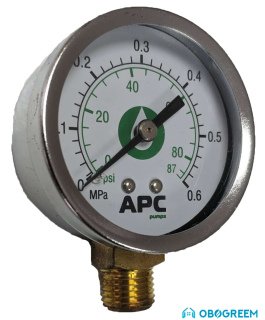 Фитинг APC Манометр 50 мм, прямая резьба (радиальный), нержавейка