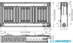Стальной панельный радиатор Лидея ЛУ 21-515 500x1500