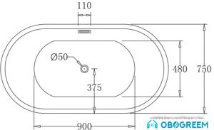 Ванна BelBagno BB71 150x75