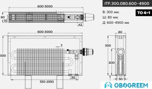 Конвектор itermic ITF.300.080.1000