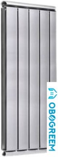 Алюминиевый радиатор Silver S 1100 (3 секции, темное серебро муар)