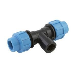 Тройник комбинированный с внутренней резьбой ДЖИЛЕКС - 20 x 1/2" (винтовой, для труб ПНД)