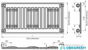 Стальной панельный радиатор Лидея ЛК 10-619 600x1900