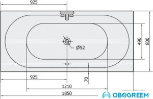 Ванна Alpen Viva B 185x80