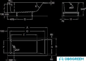 Ванна Roca Easy 170x75 (248149000)