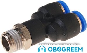 Фитинг RockForce Фитинг Y-образный для пласт. труб 8 мм 1/4