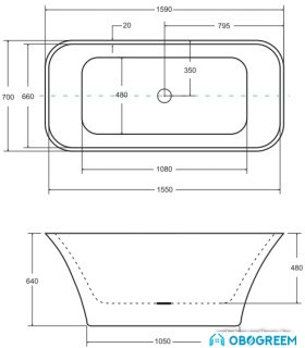Ванна Besco Assos 160x70
