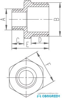 Ferro Редукционный ниппель 1/2x3/4