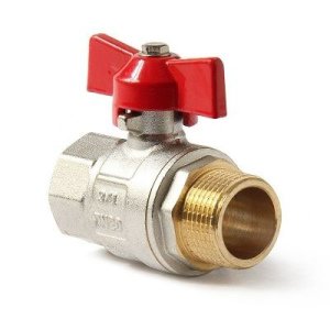 Кран шаровой ручка бабочка, Н-В, стандартный проход 1/2 Pro Aqua Valves
