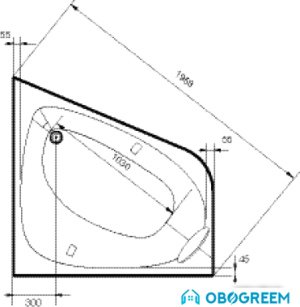 Ванна Jacob Delafon Odeon Up 140x140 [E6070RU]