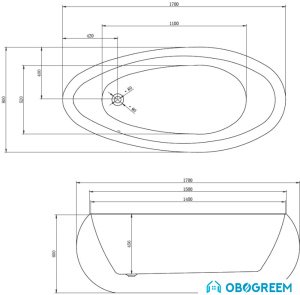 Ванна Abber AB9243 170x80