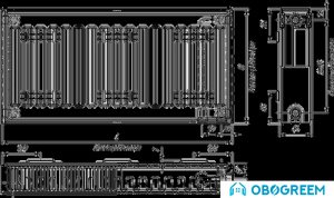 Стальной панельный радиатор Лидея ЛК 21-322 тип 21 300x2200