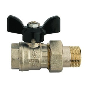 Кран шаровой RB (Rubinetterie Bresciane) UNI-SFER 4504 3/4 НВ американка бабочка