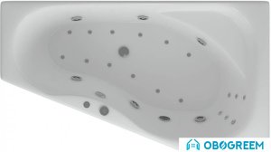 Ванна Aquatek Медея 170x95 (с гидромассажем и экраном, слив справа)