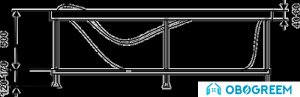 Ванна Eurolux Аполлония 180x90