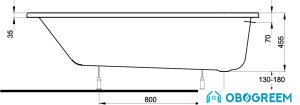 Ванна Kolo Perfect 180x80