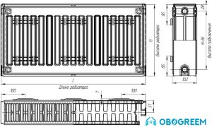 Стальной панельный радиатор Лидея ЛК 22-613 600x1300