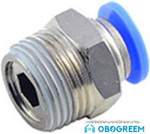 Фитинг RockForce Фитинг для пласт. трубок 4 мм с нар. резьбой 1/8 RF-SPC04-01