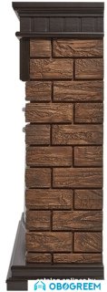 Портал Firelight Bricks Wood 25 (камень темный/шпон венге)