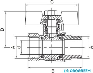 Запорная арматура Ferro Кран шаровый ГШ 1/2