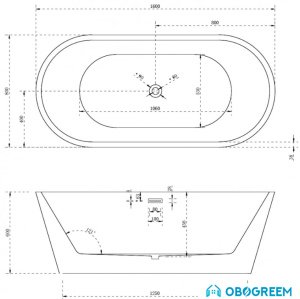 Ванна Abber AB9203-1.6 160x80