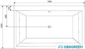 Ванна AM.PM W1AA-190-120W-A 190x120