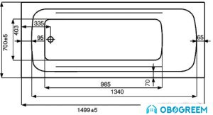 Ванна Jika Clavis 150x70 Standart [2.3249.1.000.670.1]