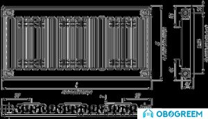 Стальной панельный радиатор Лидея ЛК 11-506 тип 11 500x600