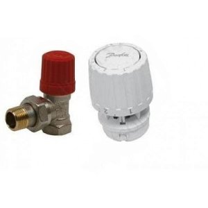 Комплект терморегулятора Danfoss RTR-N/RTR 7090 Ду20, 3/4 угловой (для двухтрубной системы) 013G2175