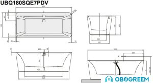 Ванна Villeroy & Boch Squaro Edge 12 180x80 UHC180SQE2A1V01