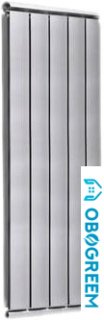 Алюминиевый радиатор Silver S 1500 (4 секции, темное серебро муар)