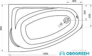 Ванна Kolo Mystery 140x90 L [XWA3741000]