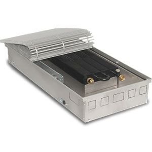 Внутрипольный конвектор PrimoClima PCVM125-1000 с вентилятором, решетка из алюминия анодированного в натуральный цвет