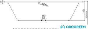 Ванна Kolo Modo 180x80 (слив посередине)