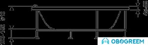 Ванна Eurolux Спарта 160x100 (правая)