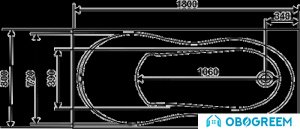 Ванна Eurolux Оливия 180x80