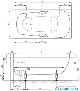 Ванна Bette Form Safe 170x75 3710-000 2GR